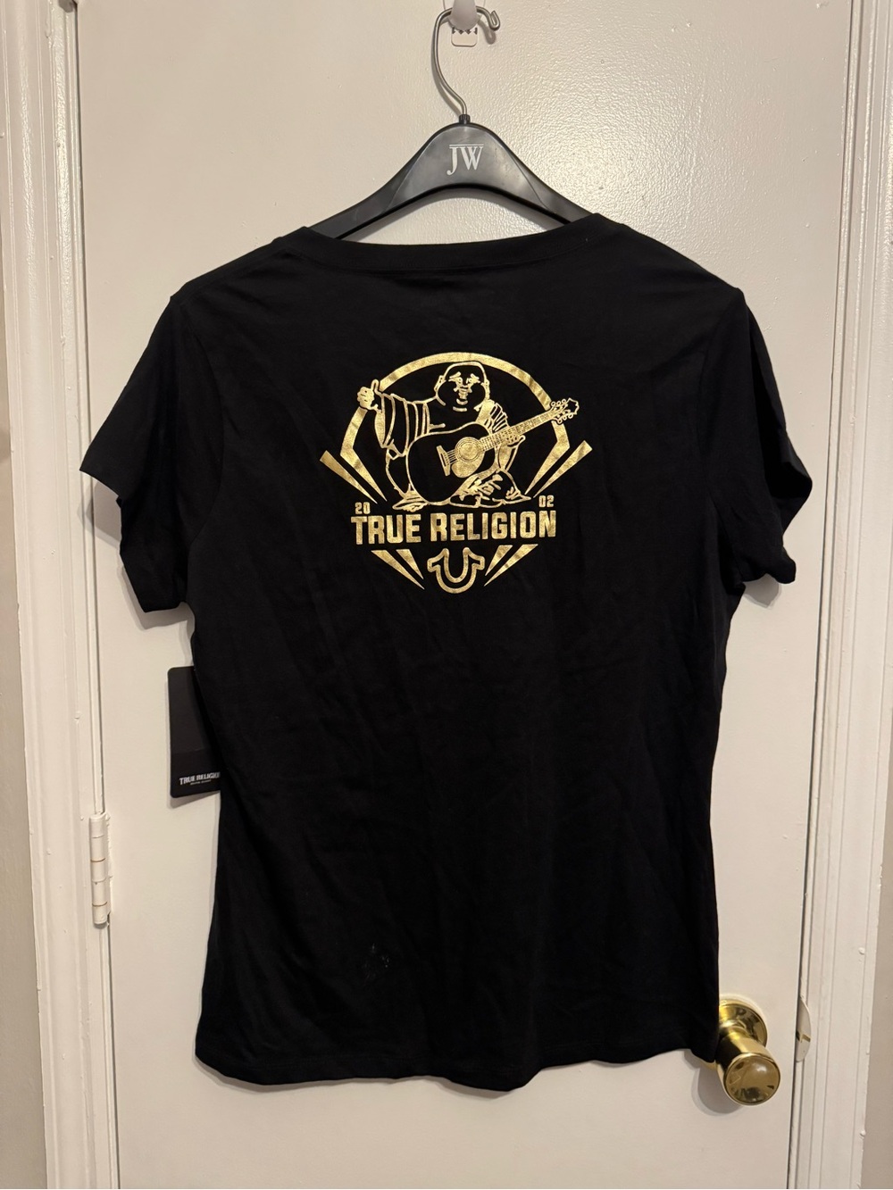 True Religion Men's Buddha Foil v-Neck T-shirt  Size 2XLarge